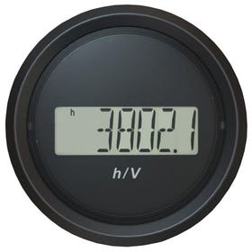 VDO ViewLine Engine Hour Counter + Voltmeter 52mm with LCD Black 